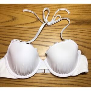 Shade & Shore Women’s White Bikini Swim Top Halter Lined Underwire NWT Select Sz